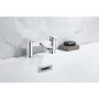 Grade A1 - Chrome Bath and Basin Tap Set with Basin Waste- Zana