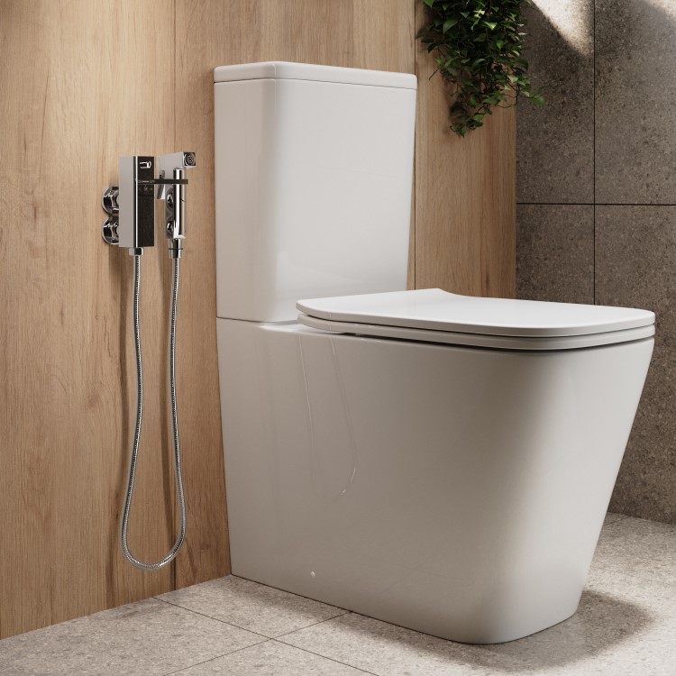 GRADE A1 - Chrome Thermostatic Douche Shower / Bidet Shower Spray Kit - Zana