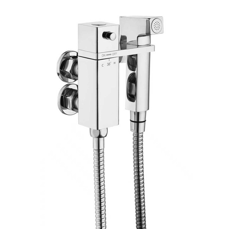 GRADE A1 - Chrome Thermostatic Douche Shower / Bidet Shower Spray Kit - Zana