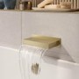 GRADE A1 - Brushed Brass Wall Mounted Waterfall Bath Filler Spout - Zanda