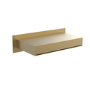 GRADE A1 - Brushed Brass Wall Mounted Waterfall Bath Filler Spout - Zanda