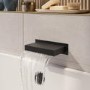 GRADE A1 - Matt Black Wall Mounted Waterfall Bath Filler Spout - Zanda