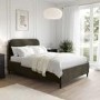 Khaki Green Velvet Small Double Bed Frame - Zara