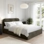 Khaki Green Velvet King Size Ottoman Bed Frame - Zara