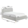 Grey Upholstered Double Bed Frame - Zara