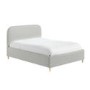 Grey Upholstered Double Bed Frame - Zara