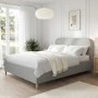 Grey Upholstered King Size Bed Frame - Zara