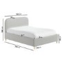 Grey Upholstered King Size Bed Frame - Zara