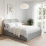 Grey Upholstered Double Ottoman Bed Frame - Zara