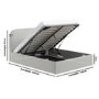 Grey Upholstered Double Ottoman Bed Frame - Zara