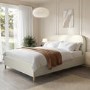 Cream Fabric King Size Bed Frame - Zara
