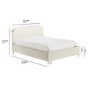 Cream Fabric King Size Bed Frame - Zara