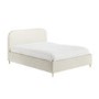 Cream Fabric King Size Bed Frame - Zara