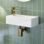 ONLY OPENED - Brushed Brass Square Bottle Trap - Zana