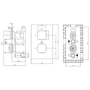 ONLY OPENED - Brushed Brass 1 Concealed Thermostatic Shower Valve with Dual Control - Zana