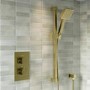 ONLY OPENED - Brushed Brass Shower Slide Rail Kit - Zana