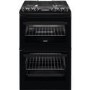 Refurbished Zanussi ZCG43250BA 55cm Double Oven Gas Cooker with Catalytic Liners Black