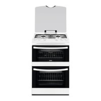 Zanussi ZCG63010WA 60cm Double Oven Gas Cooker - White