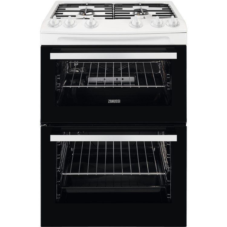 Zanussi ZCG63050WA 60cm Double Oven Gas Cooker - White