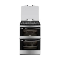 Zanussi ZCG63200XA 60cm Double Oven Gas Cooker - Stainless Steel