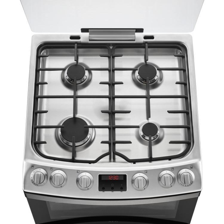 Zanussi 60cm Double Oven Gas Cooker with Catalytic Liners - Stainless Steel
