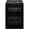 Zanussi 60cm Double Oven Gas Cooker - Black