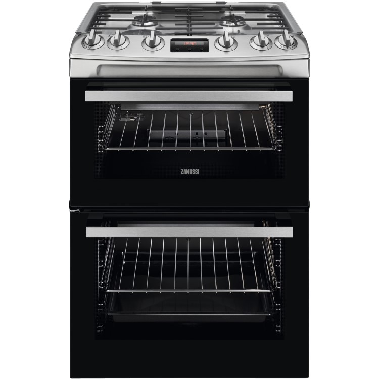 Refurbished Zanussi ZCG63260XE 60cm Double Oven Gas Cooker Stainless Steel
