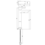 ONLY OPENED - Chrome Tall Mono Basin Mixer Tap - Zana