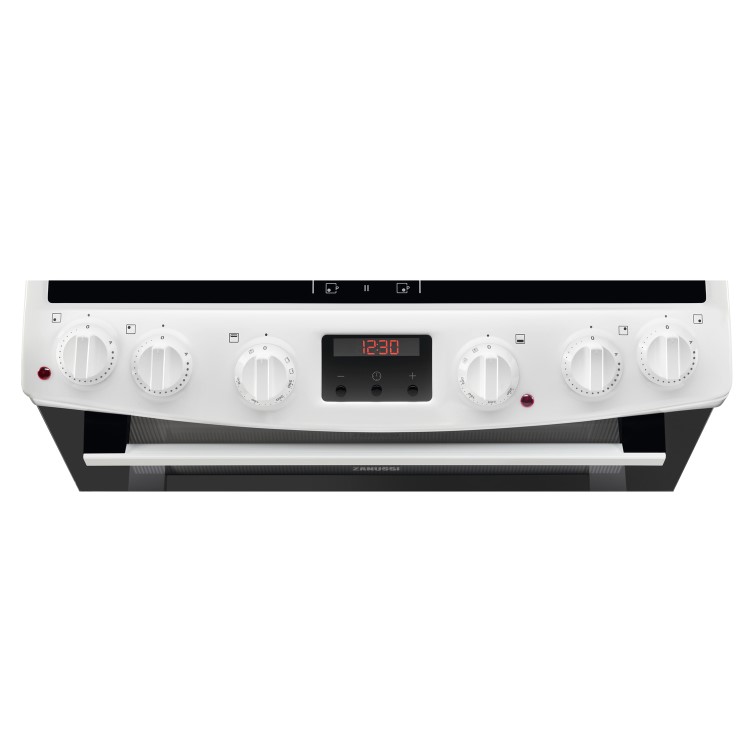 Zanussi ZCI66050WA 60cm Double Oven Electric Cooker With Induction Hob - White