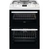 Zanussi 60cm Double Oven Dual Fuel Cooker with Lid - White