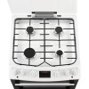 Zanussi 60cm Double Oven Dual Fuel Cooker with Lid - White