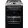 Zanussi 60cm Double Oven Dual Fuel Cooker with Lid - Stainless Steel