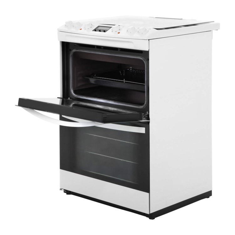 Refurbished Zanussi ZCK68300W 60cm Double Oven Dual Fuel Cooker White
