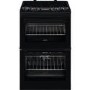 GRADE A1 - Zanussi ZCV46250BA 55cm Double Oven Electric Cooker With Ceramic Hob - Black