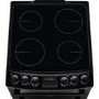 GRADE A1 - Zanussi ZCV46250BA 55cm Double Oven Electric Cooker With Ceramic Hob - Black
