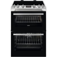 Refurbished Zanussi ZCV66250XA 60cm Double Oven Electric Cooker with Catalytic Liners Stainless Steel