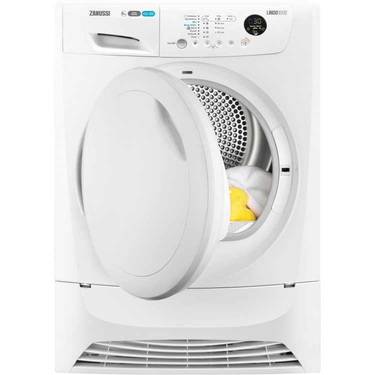 Zanussi ZDH8903PZ Lindo1000 8kg Freestanding Heat Pump Tumble Dryer - White