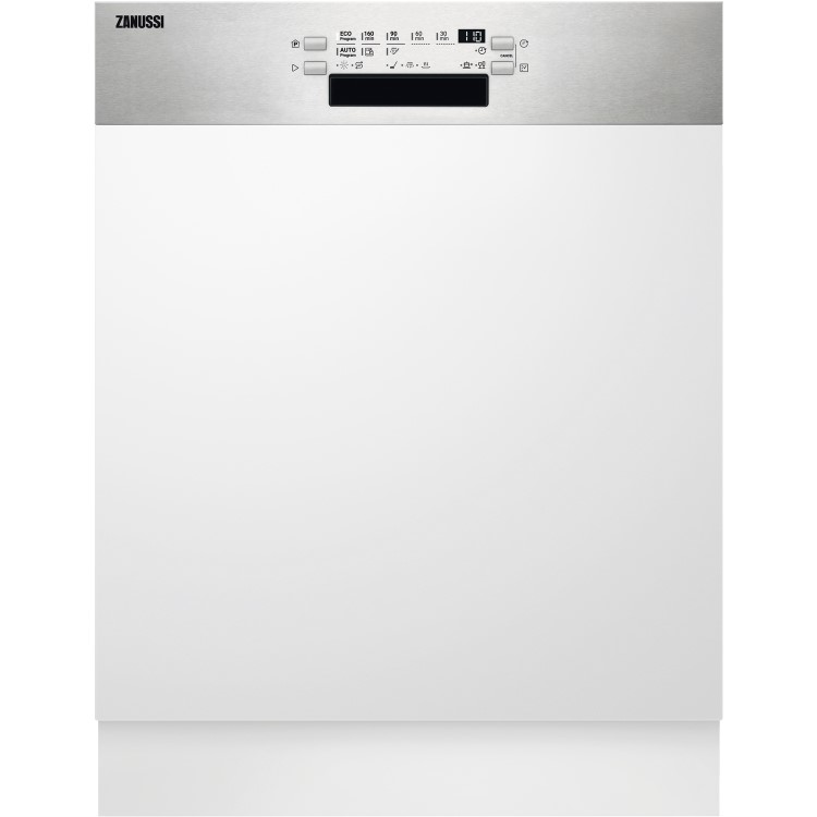 Refurbished Zanussi Series 40 ZDSN653X2 OrbitClean 13 Place Semi Integrated Dishwasher Grey