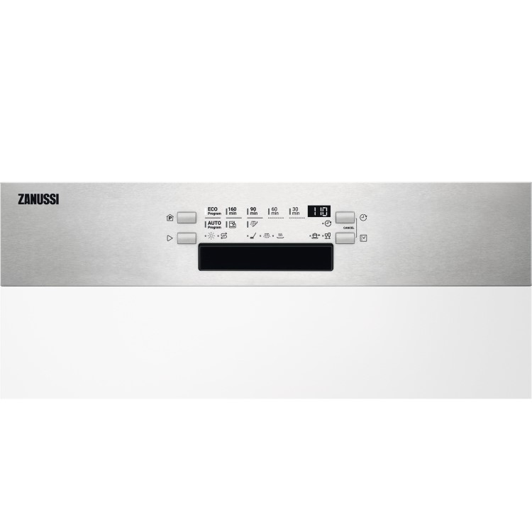 Refurbished Zanussi Series 40 ZDSN653X2 OrbitClean 13 Place Semi Integrated Dishwasher Grey
