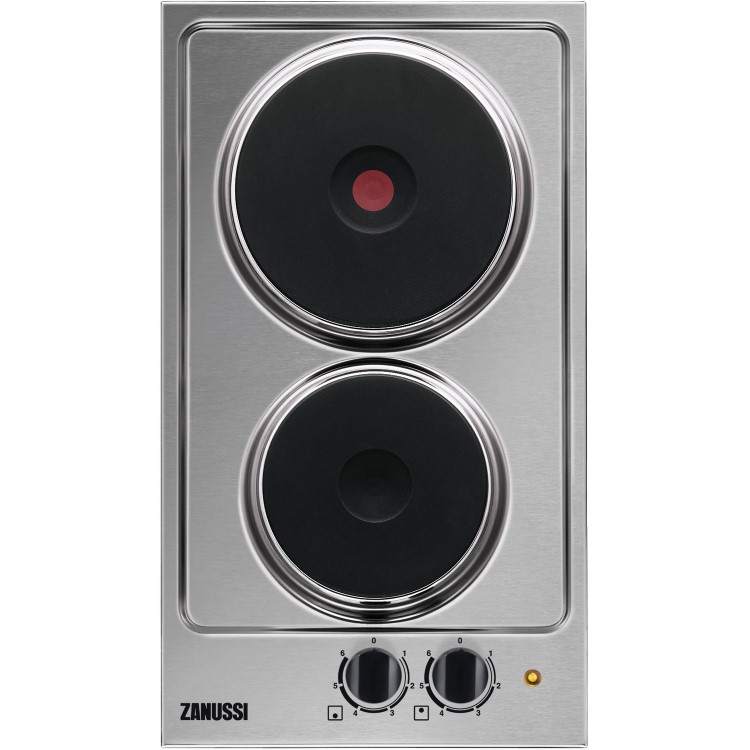 Zanussi 29cm 2 Zone Solid Plate Hob - Stainless Steel