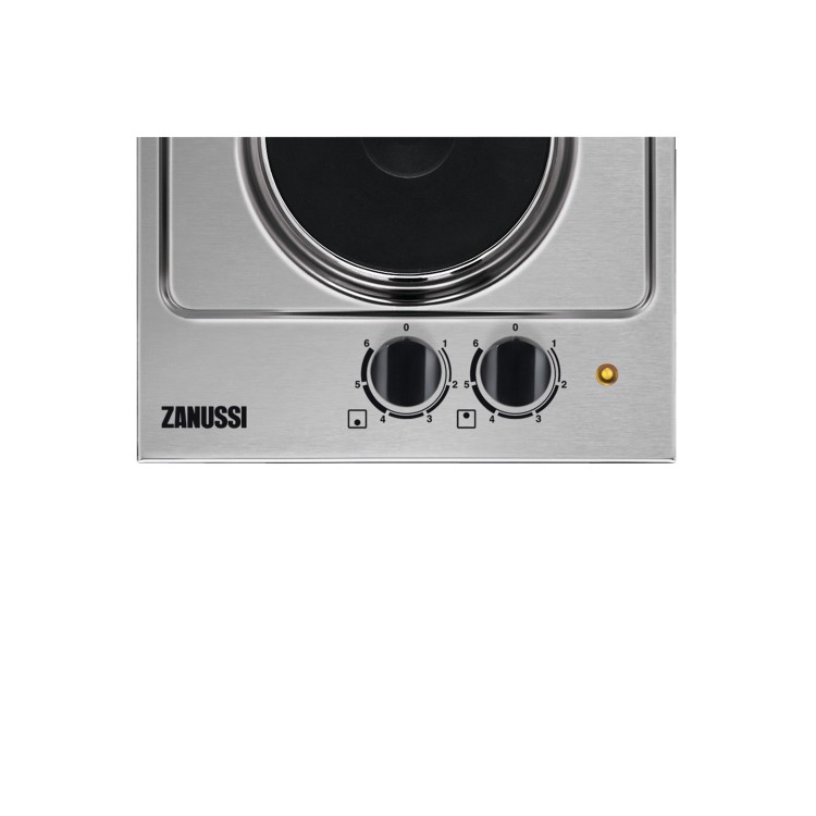 Zanussi 29cm 2 Zone Solid Plate Hob - Stainless Steel