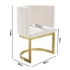 Light Grey Velvet Cantilever Dressing Table Chair with Gold Legs - Zelena