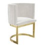 Light Grey Velvet Cantilever Dressing Table Chair with Gold Legs - Zelena