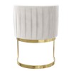 Light Grey Velvet Cantilever Dressing Table Chair with Gold Legs - Zelena