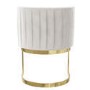 Light Grey Velvet Cantilever Dressing Table Chair with Gold Legs - Zelena
