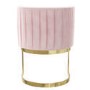 Pink Velvet Cantilever Dressing Table Chair with Gold Legs - Zelena