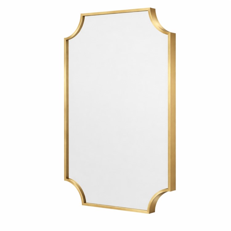 Traditional Brass Backlit Heated Bathroom Mirror with Lights 500 x 750mm - Zeus