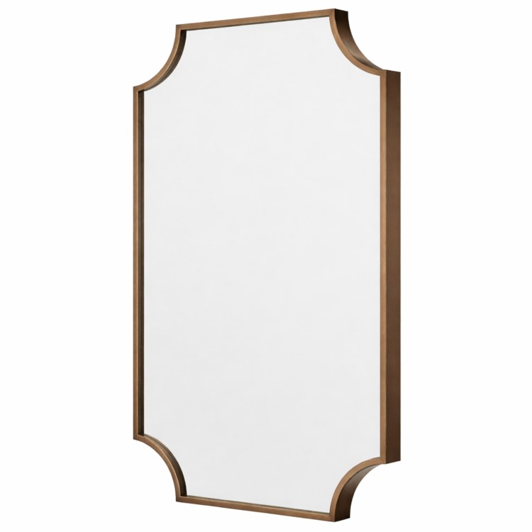 Traditional Bronze Backlit Heated Bathroom Mirror with Lights 500 x 750mm - Zeus