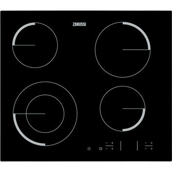 Zanussi ZEV6341FBA 60cm Touch Control Four Zone Ceramic Hob - Black