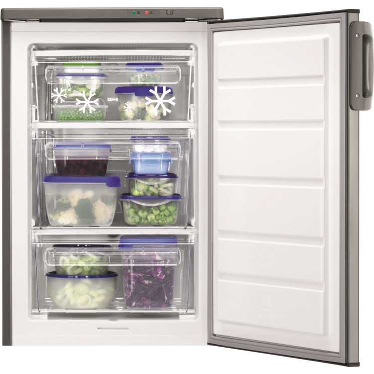 Zanussi ZFT11105XV Under Counter Freestanding Freezer - Stainless Steel